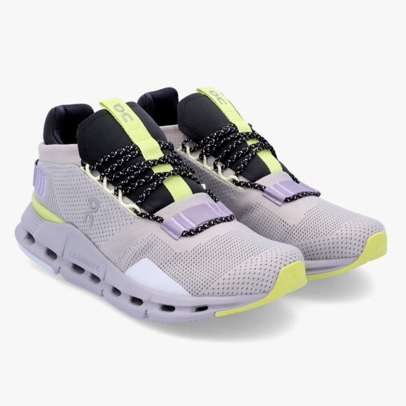 On Running Cloudnova WOMEN'S Lace-up Sneakers Trainers Purple/Pearl Zest Sz. 7.5